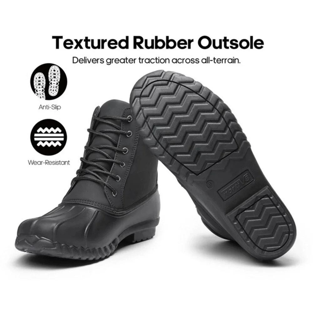 NortiV8 Duck Boots SNSB227M Black Snow / Rain Boots Size 9